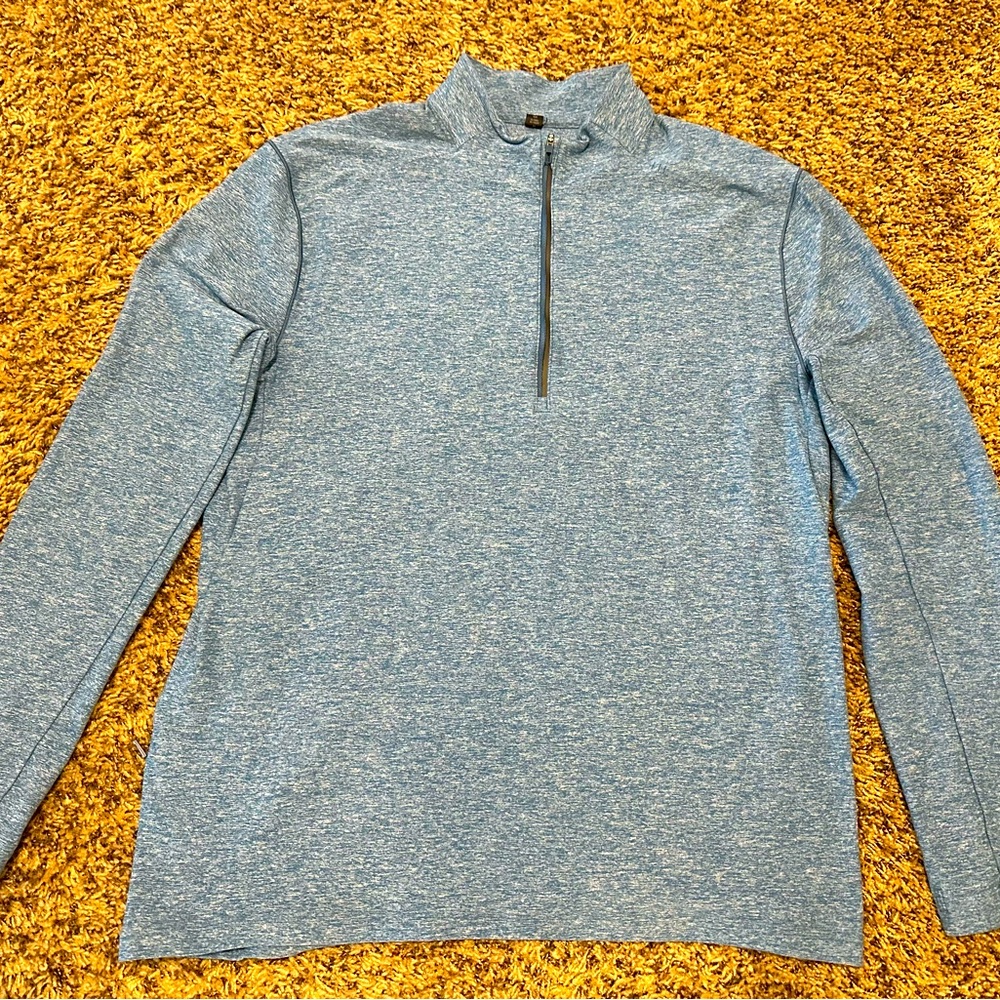Lululemon Men's XL Metal Vent Tech Half Zip Pullover Heathered Blue EUC